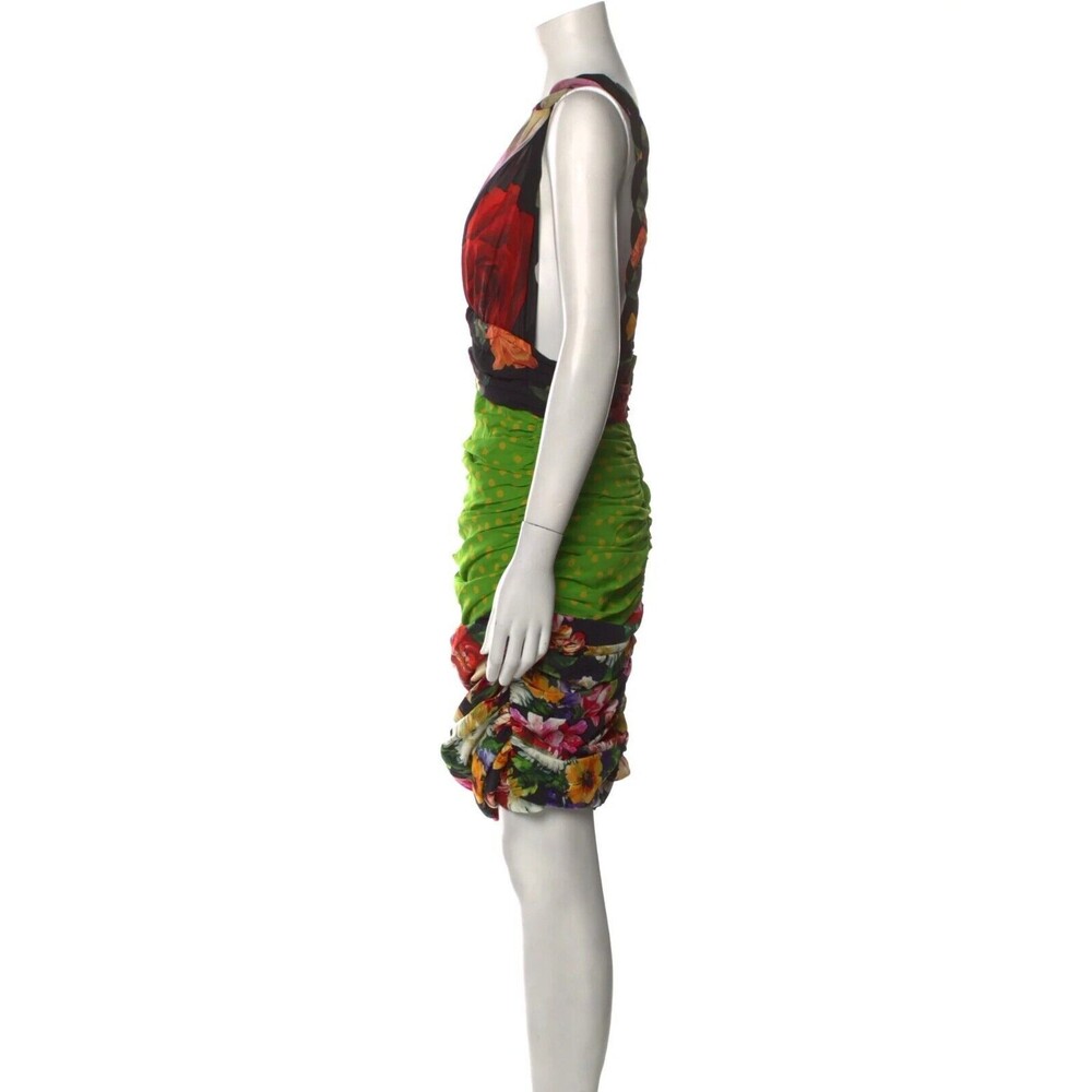 NWT. RUNWAY! $2545 DOLCE & GABBANA Patchwork Fitted Mini Dress IT46 - Picture 11 of 16